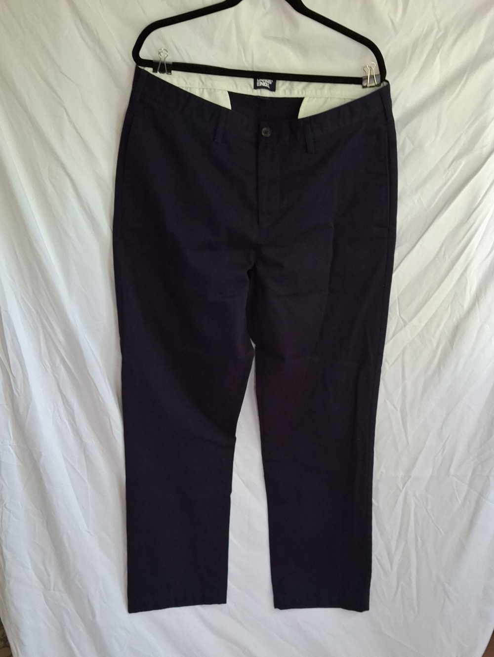 Lands' End Men's Navy Straight-Leg Chinos